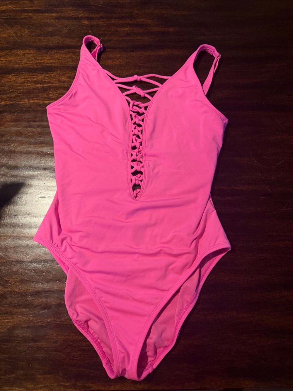 Lilly Women’s Pink One-Piece Swimsuit with Front Detail